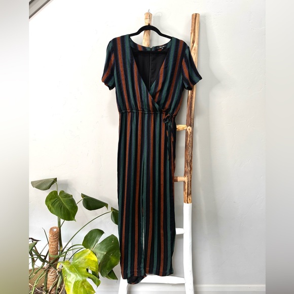 🛑SOLD🛑Madewell Striped Wrap Jumpsuit - Picture 2 of 16